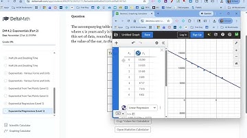 Exponential Regression with Desmos Video