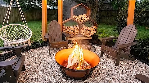 Transforming My Neighbors' Backyard: Cozy Firepit Surprise!