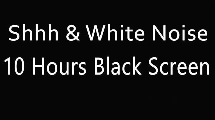 10 Hours Shh & White Noise Shushing Colic Baby Dark Screen Relaxing Shhh Shush