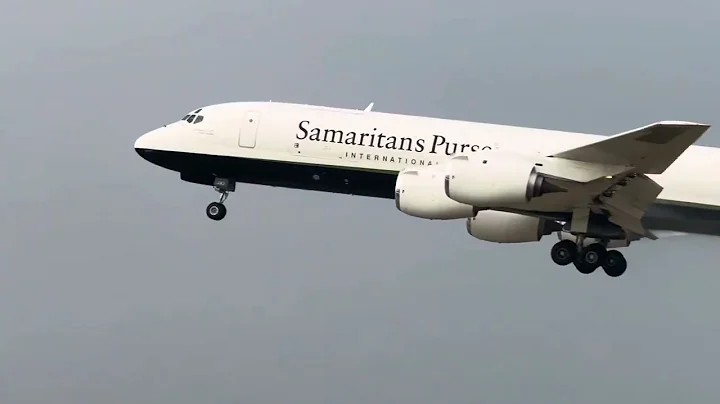 Samaritan Purse Douglas DC-8-72CF departs out of Oshkosh  7/24/2025.