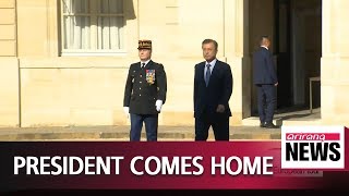 Pres. Moon on his way back home from Denmark after 9-day European tour