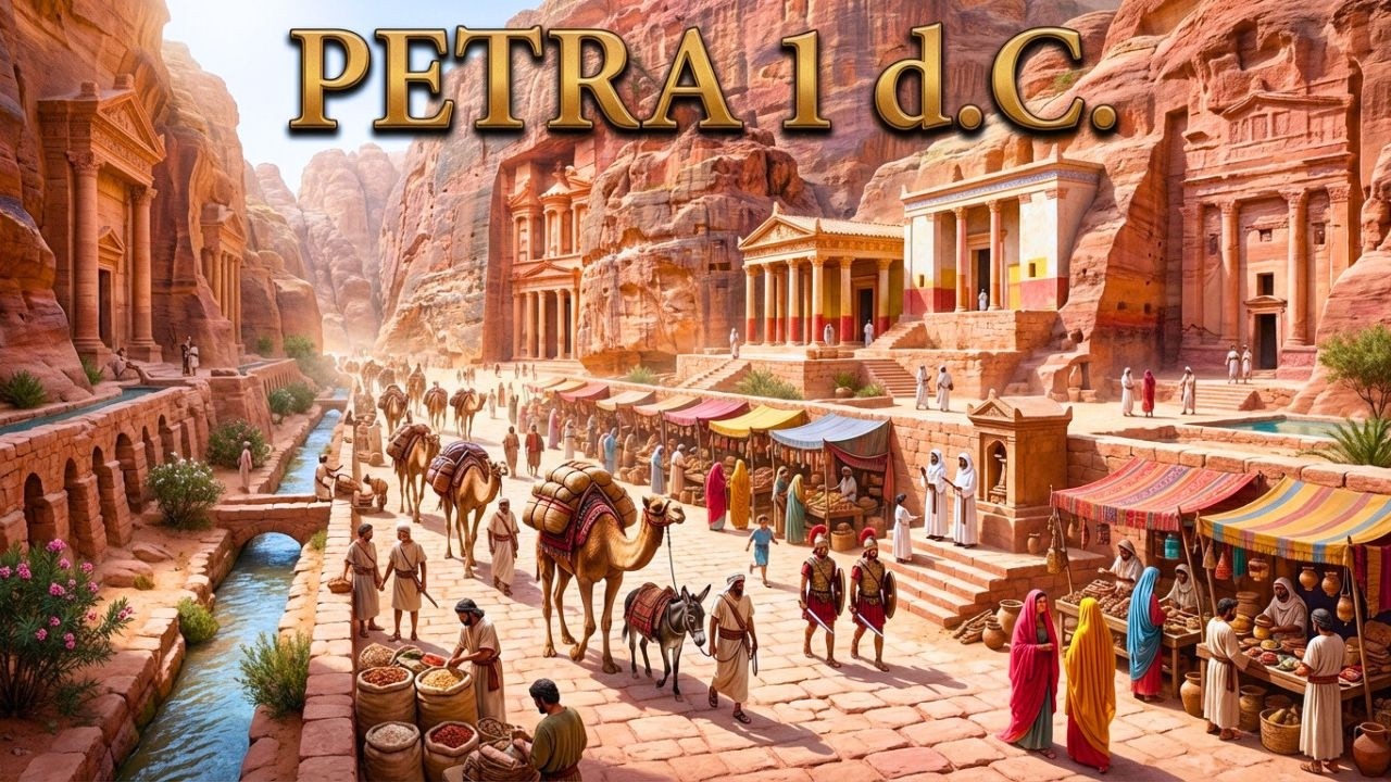 ASSIM ERA A VIDA EM PETRA NOS TEMPOS DE JESUS | ANO 1 D.C. | A CIDADE ESCULPIDA NA ROCHA | COM IA