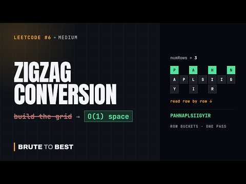 LeetCode #6: Zigzag Conversion Explained Without Building the Grid