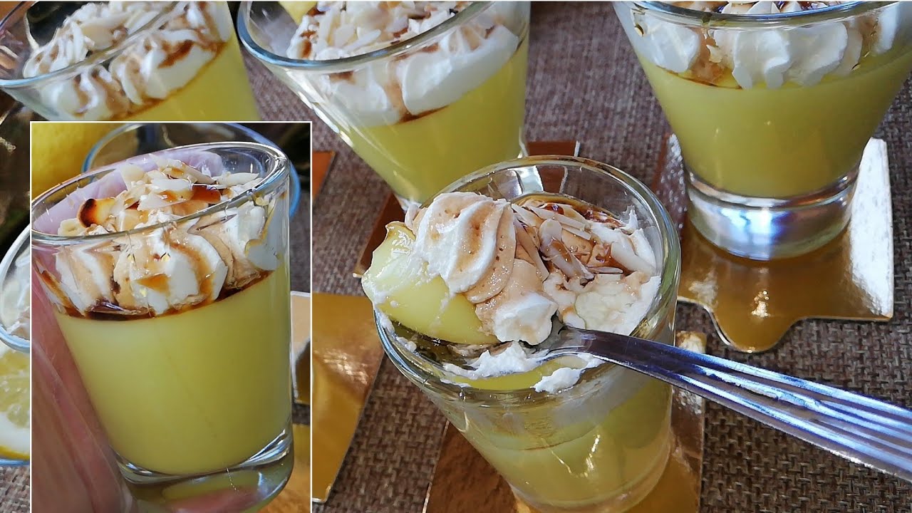 تحلية منعشة بذوق الليمون اقتصادية بدون بيض بدون فلان و لا فرن و لا زبدة في  بنينة Dessert au citron