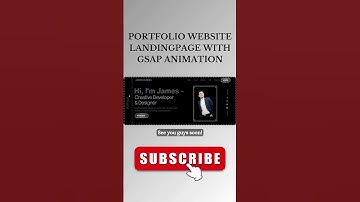 PORTFOLIO Website Landing Page With GSAP Animation | HTML CSS JS #shorts