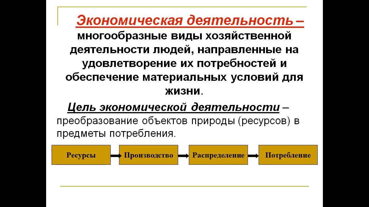 Нужна ли экономическая деятельность