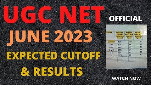 UGC NET June 2023 | UGC NET Result & Expected Cut-off Answer Key