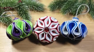 НОВОГОДНИЕ ШАРЫ из фоамирана, ёлочные игрушки своими руками 2022 🎄 DIY christmas ornaments
