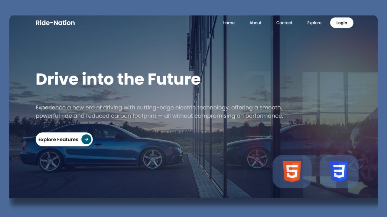 How to Create a Car Landing Page Website Using HTML & CSS – Step-by-Step Tutorial