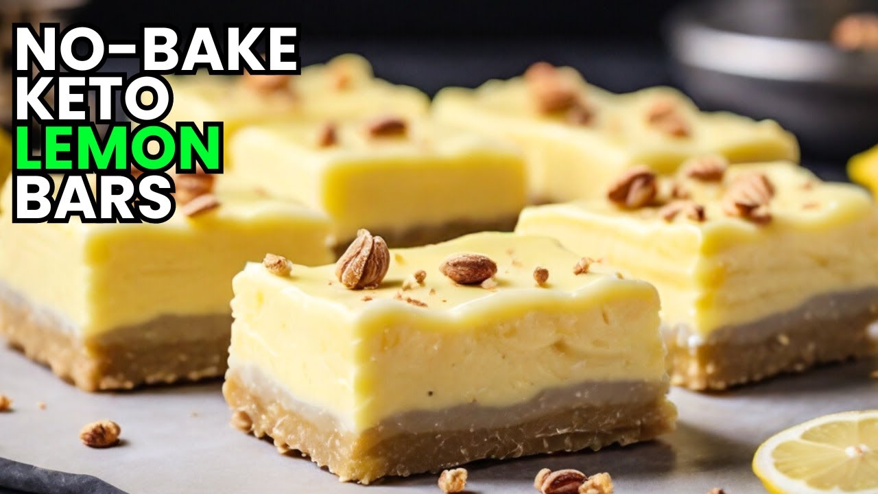 No-Bake Keto Lemon Bars | Refreshing Low-Carb Treats