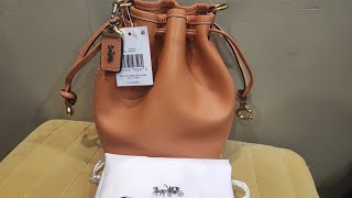 UNBOXING!!! Coach Camila Bucket Orange Glovetan Leather