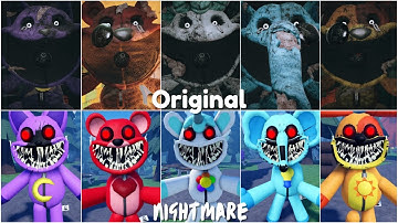 Poppy Playtime Chapter 3 Smiling Critters Original vs Nightmare Jumpscares