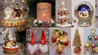 10 Diy Jute craft Christmas decorations collection ideas 2023🎄🎄Craft Idea