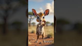 Dik-Dik Dancing In A Savanna