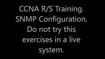Cisco CCNA Routing and Switching SNMP Trap Configuration