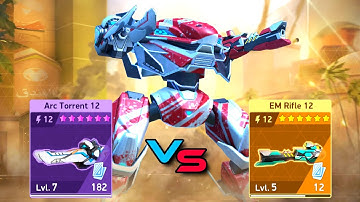 Ares & Arc Torrent Vs EM Rifle - Mech Arena