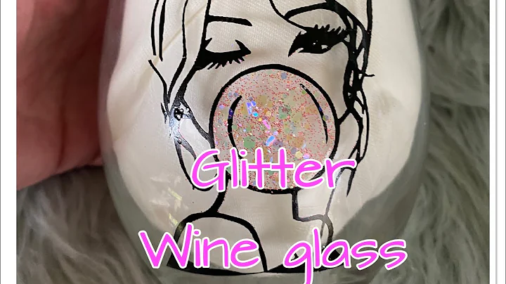 Glitter wine glass/ Cricut wine glass ideas