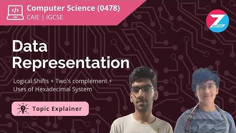 Data Representation - 2 | IGCSE Computer Science | Topic Explainer - ZNotes