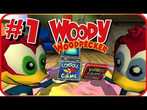 Woody Woodpecker: Escape from Buzz Buzzard Park Walkthrough Part 1 (PS2, PC) Level 1 - Space Part A