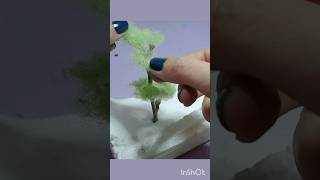 🌿How to make the best miniature trees for your models or nativity scenes😍 #crafts