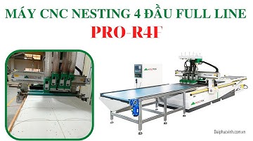 MÁY CNC NESTING 4 ĐẦU  HOLZTEK PRO-R4F| MÁY KHOAN CẮT VÁN PLYWOOD