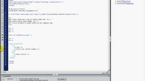 HTML Refresher [4 / 7] - Intro to HTML using Dreamweaver CS3