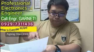 PROFESSIONAL ELECTRONICS ENGINEER PECE SIGN AND SEAL