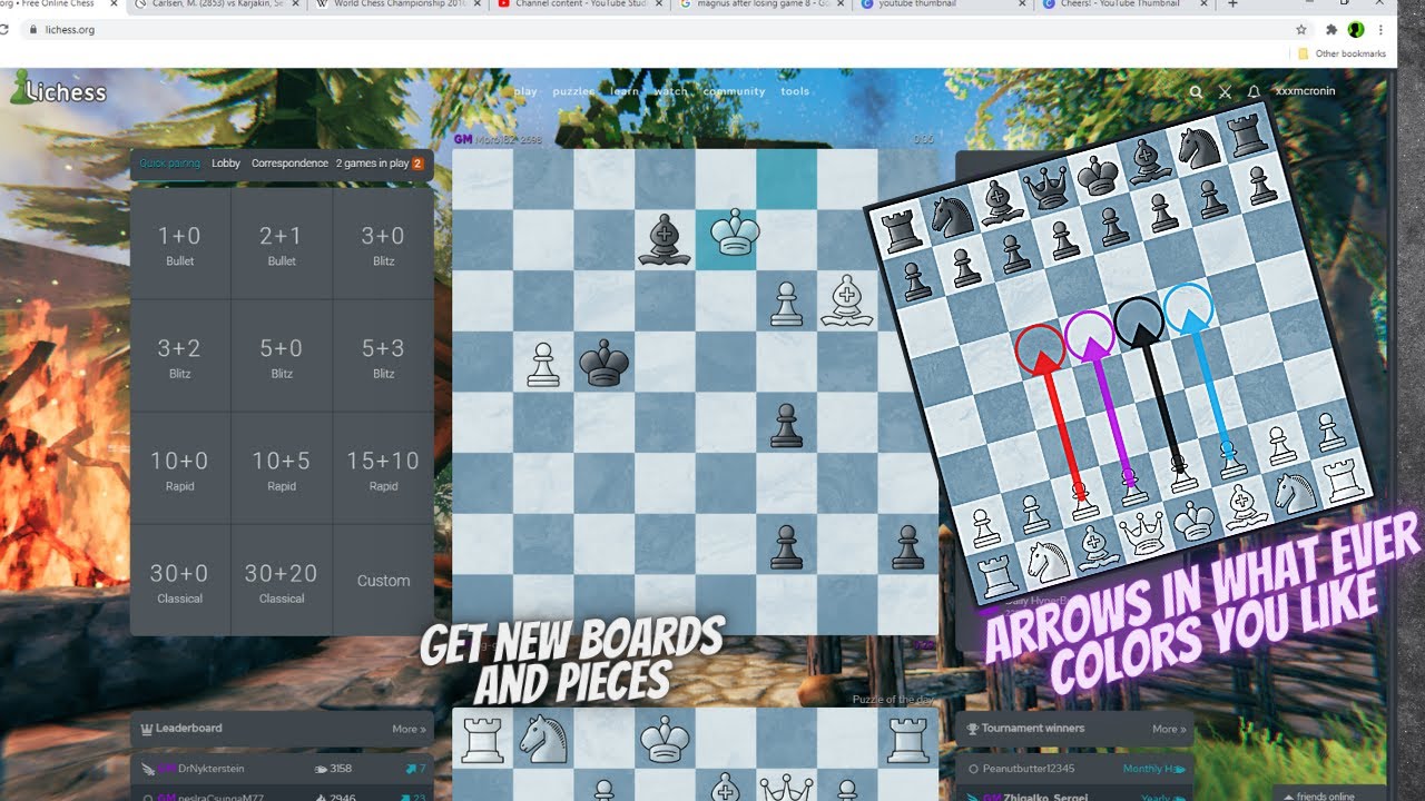 Lichess and Chess Openings Wizard - working together  Lichess users love  the latest Chess Openings Wizard for Windows. The instant you finish a  game, COW gets your game from the lichess