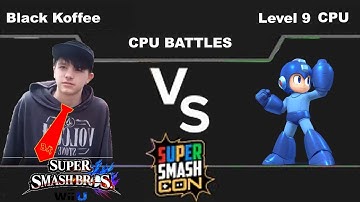Black Koffee(Donkey Kong) vs Level 9 CPU(Mega Man) - Super Smash Bros Wii U