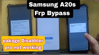 SAMSUNG A20S FRP BYPASS | ALL METHOD TRY NOT WORKING | PAKAGE DISABLLER PRO NOR WORKING screenshot 5