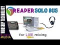 Reaper Tutorial - Live Mixing Solo Bus