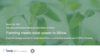 Agrivoltaic Webinar on Agrivoltaics in East Africa: Enhancing livelihoods in agricultural c (Live)