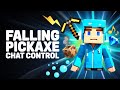 🔴 CHAT CONTROLLED FALLING PICKAXE in MINECRAFT! #shortslive #minecraftlive