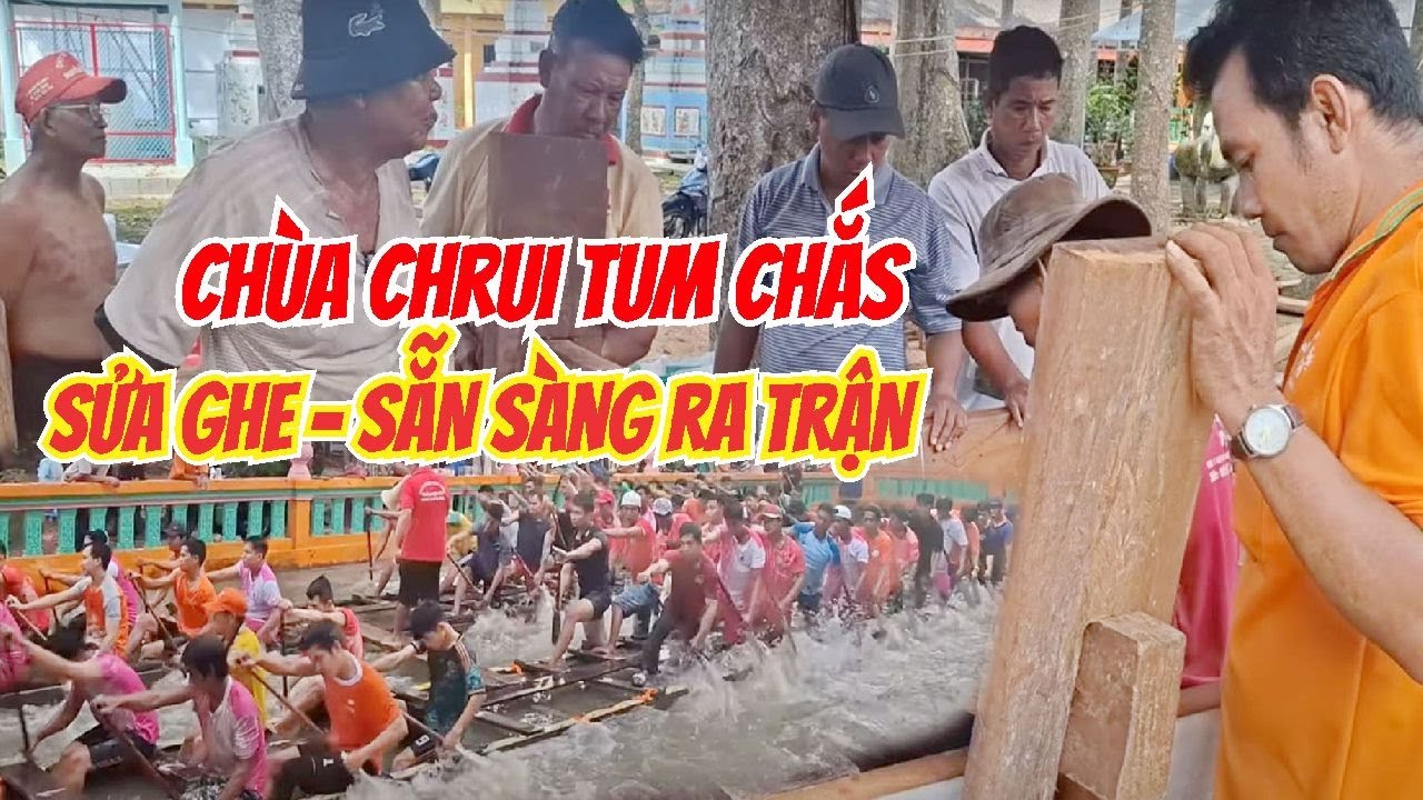 CHÙA CHRUI TUM CHẮS TẤT BẬT SỬA GHE NGO | THỢ CAMPUCHIA & VĐV SẴN SÀNG MÙA ĐUA 2025 | SÓC TRĂNG 360