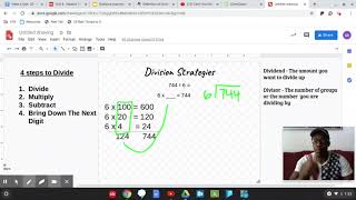 Teaching Division Algorithm - 4th Grade