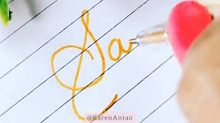 Learn to write Beautiful Cursive Handwriting Names in English along with fancy lettering and color