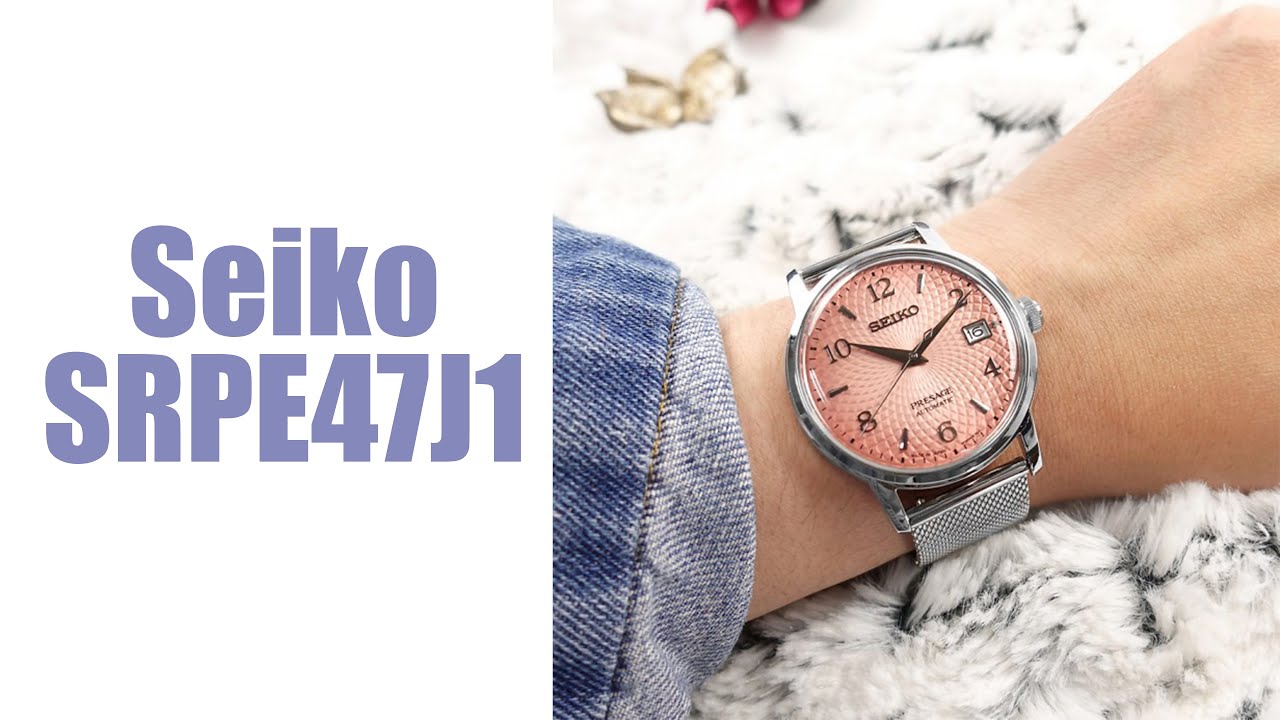 Seiko SRPE47J1 | Seiko Presage Cocktail Time Frozen Margarita LE Mesh  SRPE47J1 - YouTube