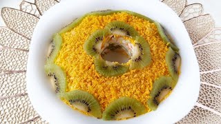 Салат "Малахитовый браслет" / Вкусный и оригинальный праздничный салат с курицей и киви! Салат "Малахитовый браслет" / Вкусный и оригинальный праздничный салат с курицей и киви!