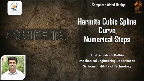 Hermite Cubic Spline Curves | Curves and Surfaces | Numerical Steps | CAD