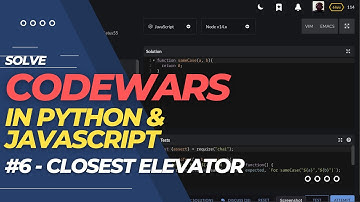 CODEWARS #6 - Closest Elevator (solved in Python & Javascript)