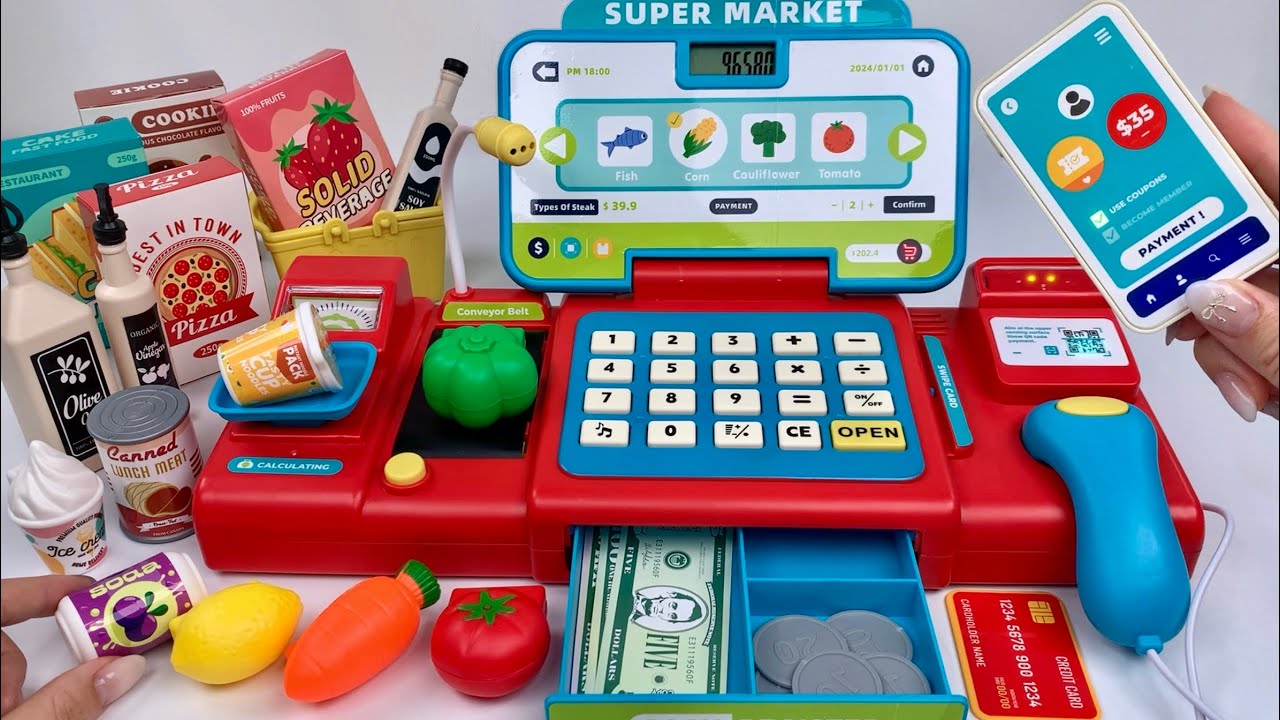 [🐰toy asmr🐰] Automatic Cash Register PlaySet ASMR Satisfying with Unboxing No Talking | Review Toys