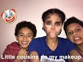 LITTLE COUSINS DO MY MAKEUP (FAMILY REACTS)