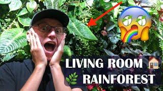 How I built a rainforest in my living room. (DIY living plant wall)