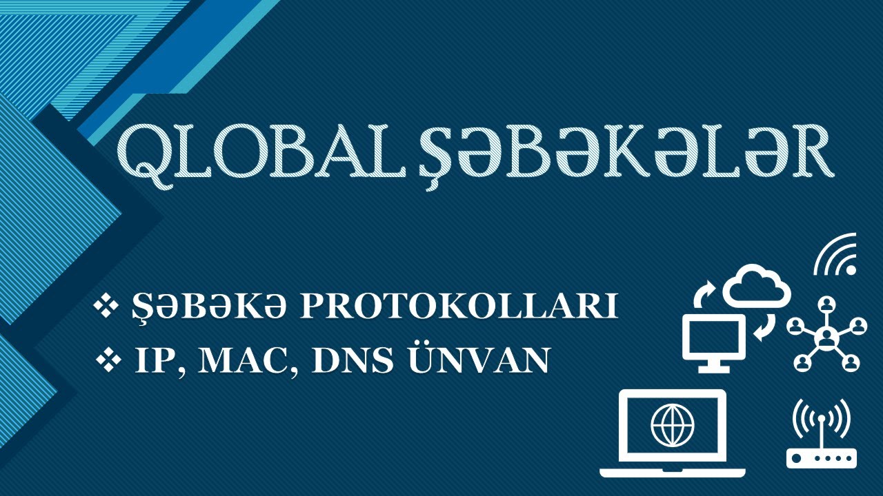 Dərs 40. Qlobal şəbəkələr. Protokollar. IP, DNS və MAC ünvanlar
