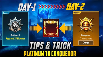 From Platinum To Conqueror 🔥 Tips And Tricks 100% Working | PUBGM