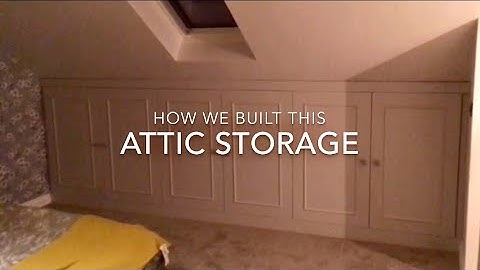 Attic storage build in light grey