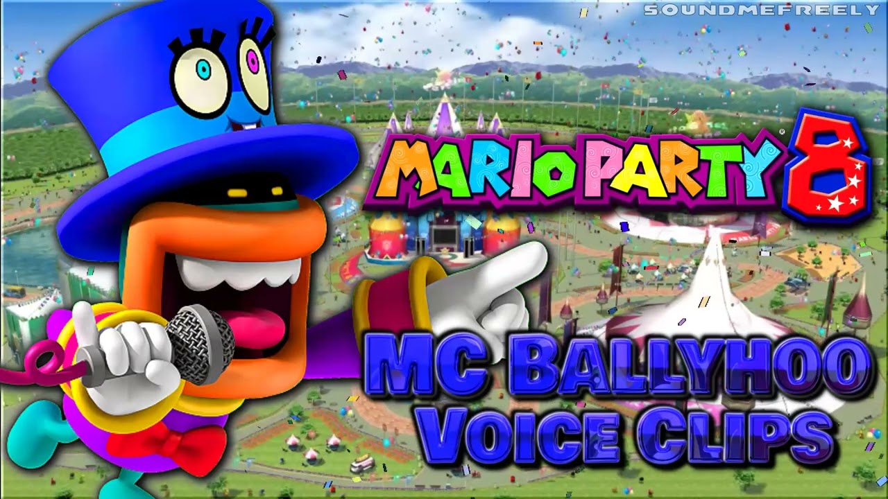 Все голосовые записи MC Ballyhoo • Mario Party 8 • Nintendo Wii • Голосовые реплики (Стефан Вейт)