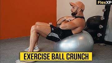 Exercise Ball Crunch Form & Tutorial Guide (30 Seconds) - FlexXP