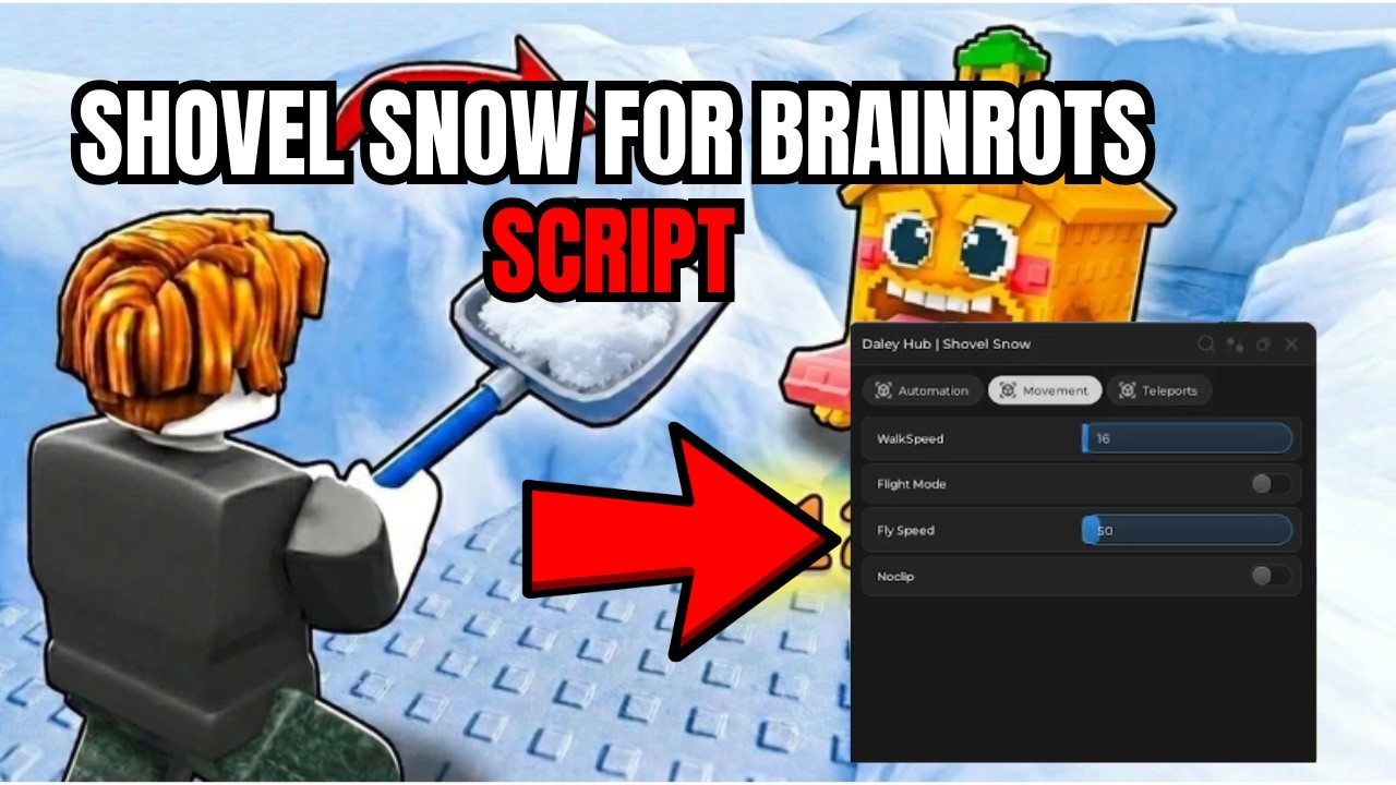 [ FREE ] Roblox Shovel Snow For Brainrots OP Script | BEST SCRIPT - YouTube