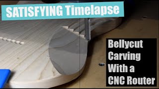 SATISFYING Timelapse of a CNC Carving a Bellycut in a Guitar